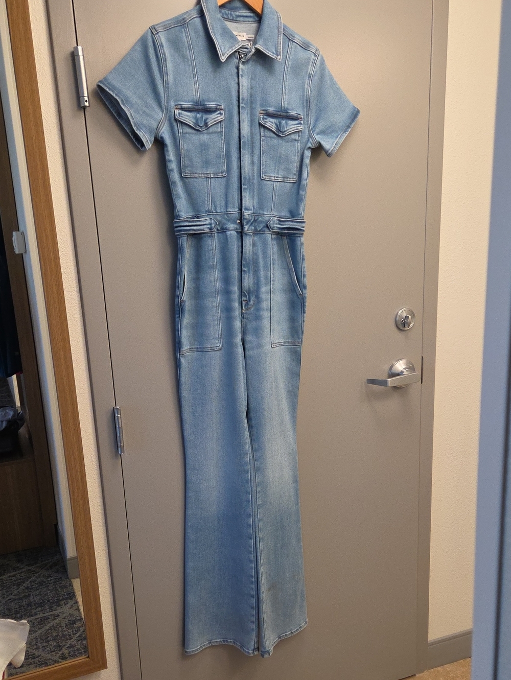 Fit For Success Jumpsuit in Blue274 Good American Size Large NWT